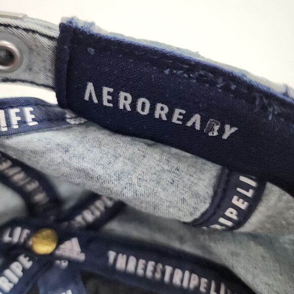 Adidas Denim Acid Wash Cotton Aeroready Cap Hat - Picture 7 of 8